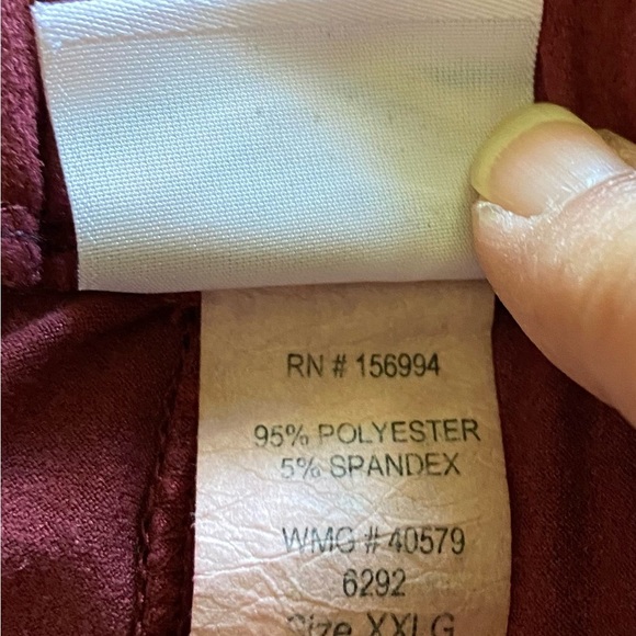 COLLECTIONS ETC. maxi skirt faux suede godet fluted style burgundy NEW size XXLG - Picture 3 of 11